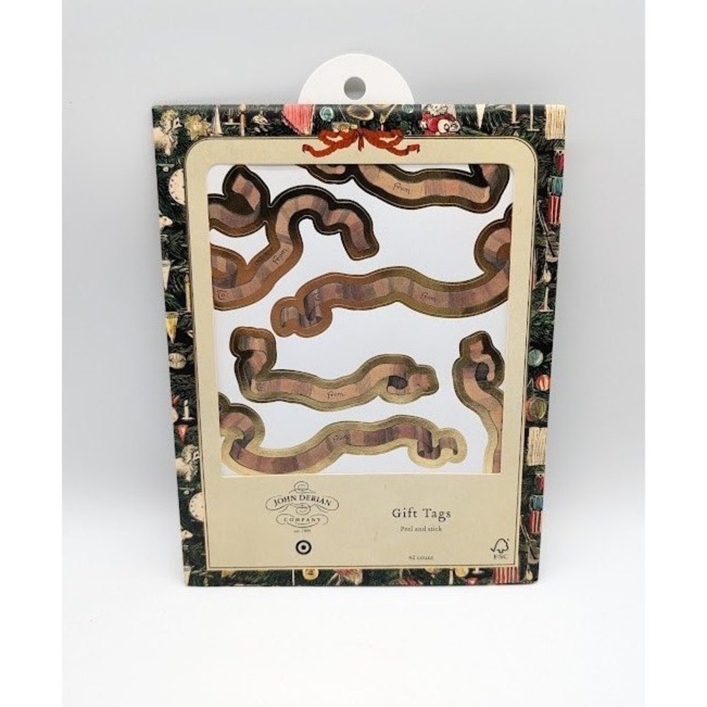 Target X John Derian Gift Tag Sickers Ribbon Banners 42 Count Christmas Holiday